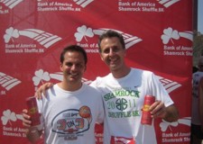 Scott Barbeau, left, and David Hryszczuk enjoyed a nice cold Rev3 following the Shamrock Shuffle 8K race in Chicago on April 10. Nice way to refuel.