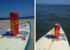 Emmeline Wang took Rev3 with her as she caught a few waves at Seabright Beach in Santa Cruz, California. Right on.