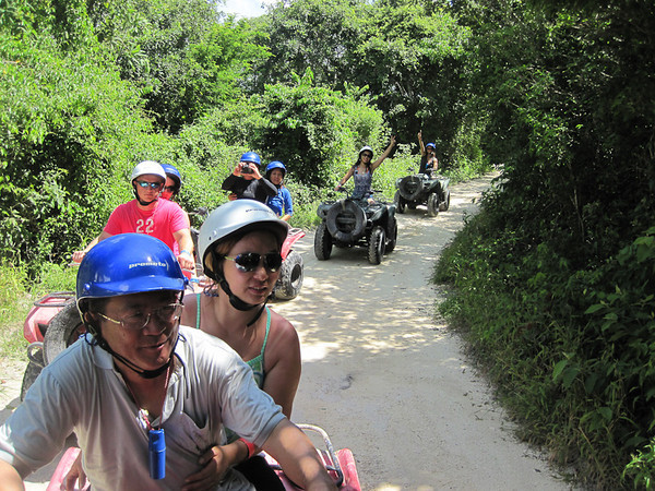 Riding ATVs in the jungles of Cancun