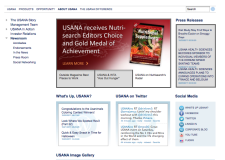 The updated USANA Newsroom.