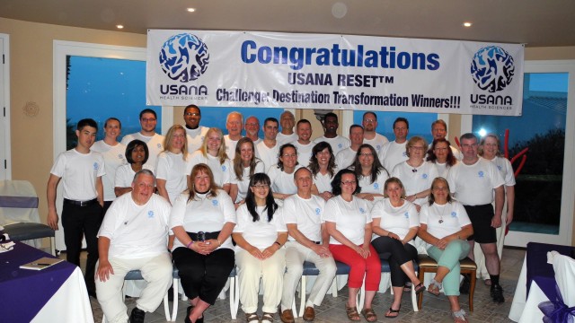 The USANA RESET Challenge: Destination Transformation winners at Sanoviv.