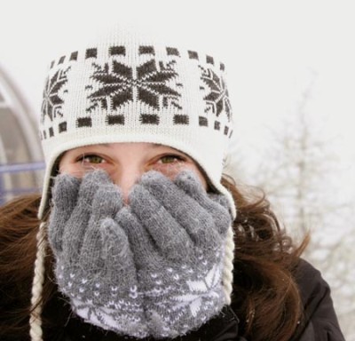 Beautiful Girl in Snow