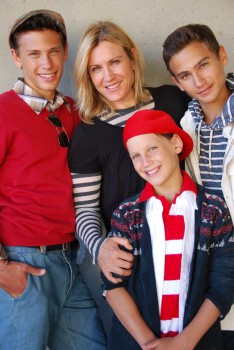 Kathy Kaehler and her handsome boys