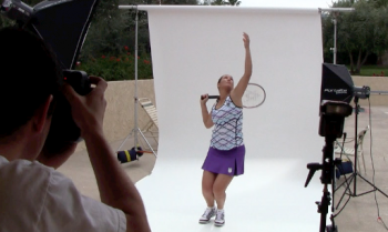 Liezel Huber, the world's No. 1-ranked doubles player, takes part in a USANA photo shoot at Indian Wells on March 5, 2012.