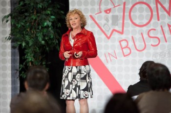 Susanne Cunningham speaking earlier this year at the Women in Business event.