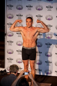 USANA-sponsored boxer Mike Lee at the weigh-in for his June 8, 2012 fight.