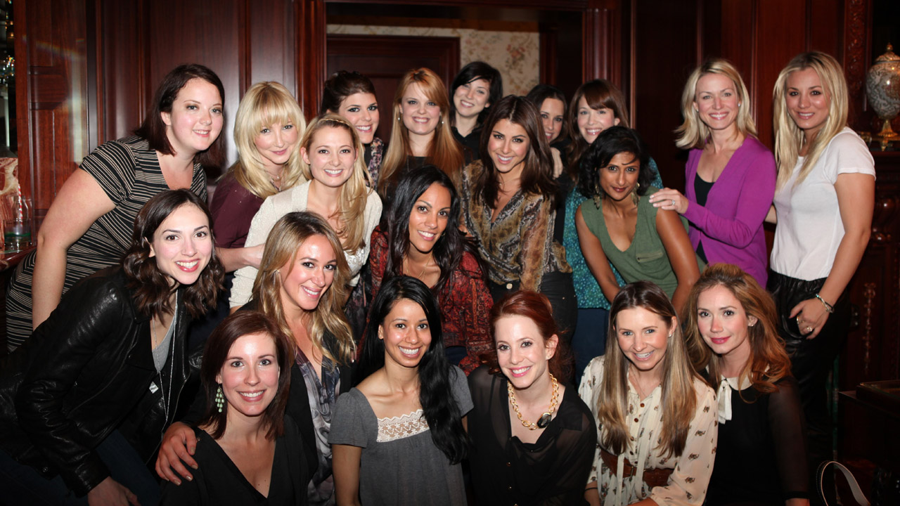 Actresses Amy Davidson and Lacey Chabert host a Girls Night Out party and i...