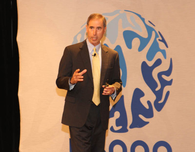 Dr. Tim Wood, USANA’s former executive vice president of research and development speaks at the U-Wellness tour in Vancouver on Nov. 17.
