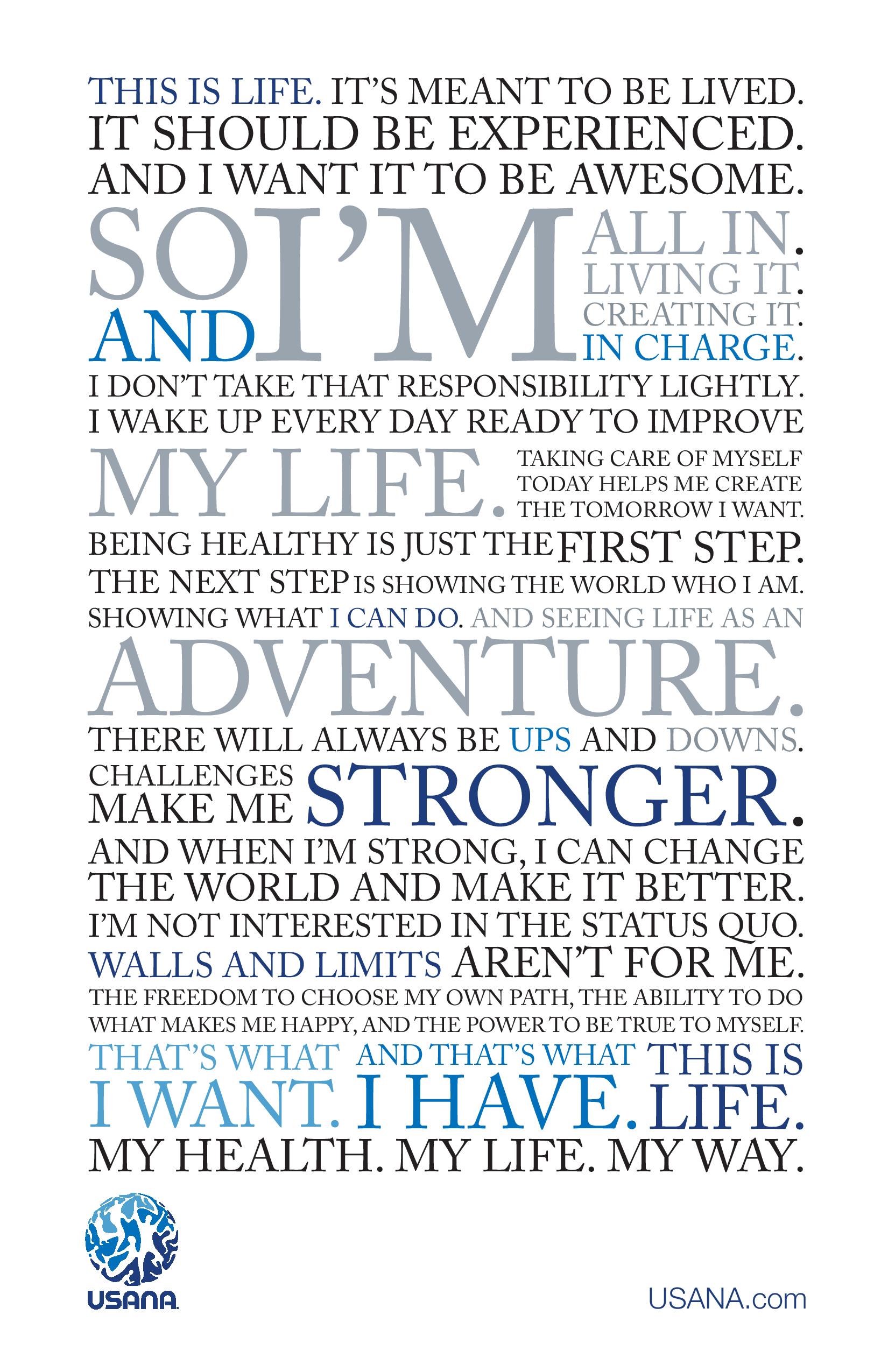 USANA Manifesto 