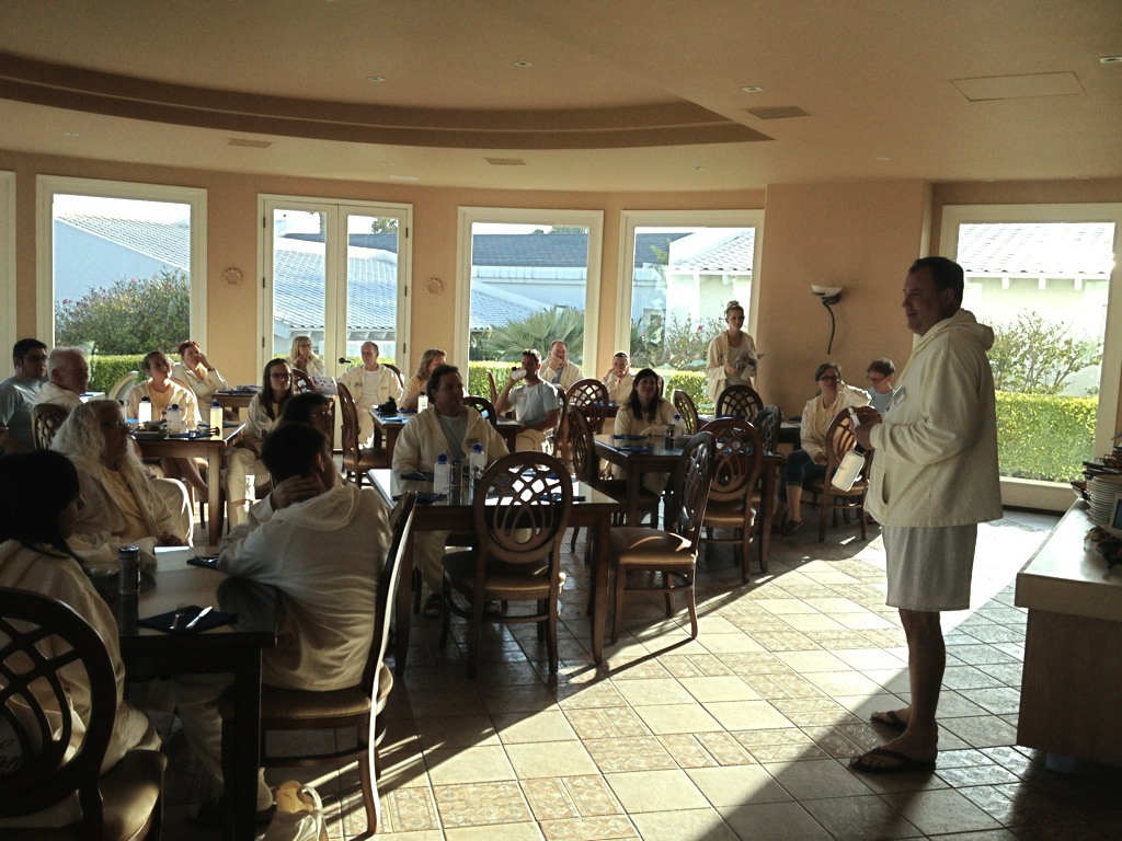 Chief Communications Officer Dan Macuga giving a speech at the special welcome dinner