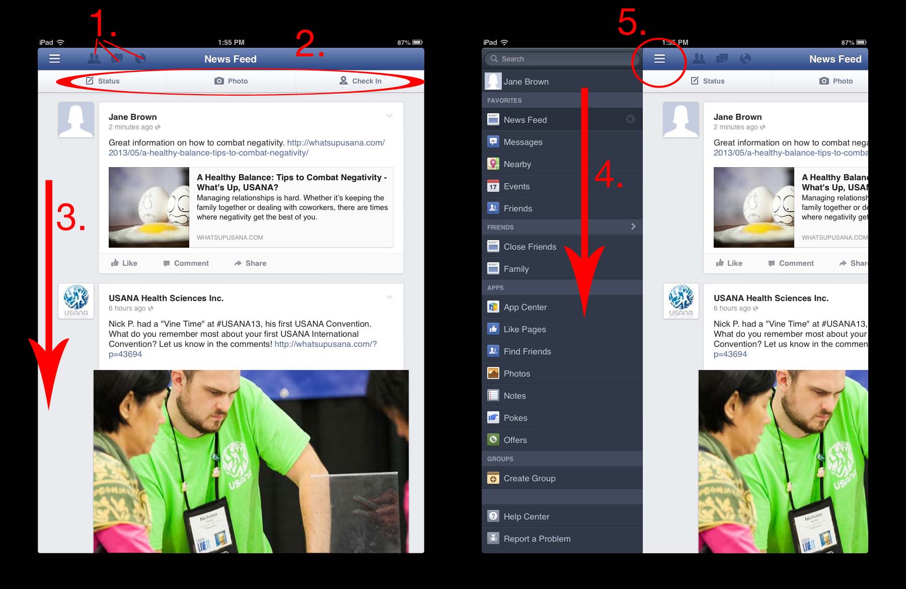 FB Newsfeed App - What's Up, USANA?