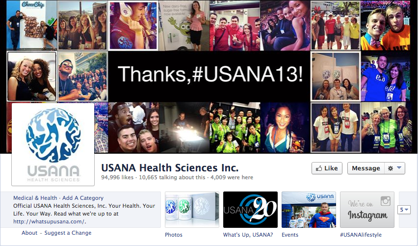 USANA's business/brand page