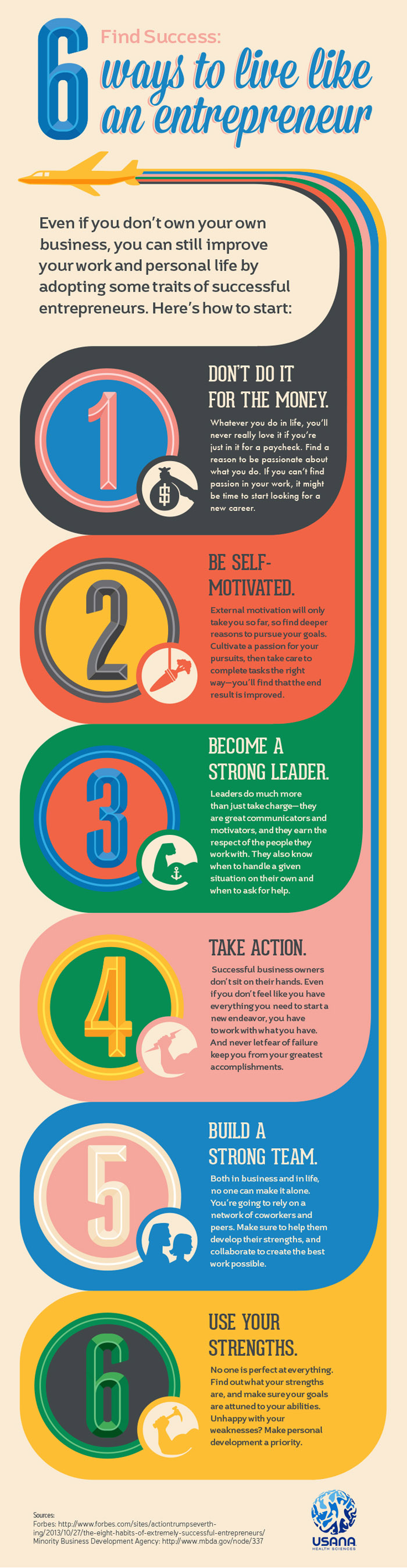 Infographic 6 Ways To Live Like An Entrepreneur Whats Up Usana