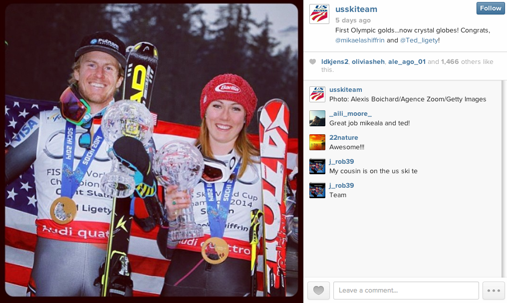 Ligety and Shiffrin 2014 - USSkiTeam IG