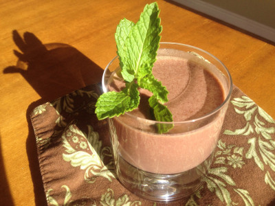 Try this healthy twist on a Chocolate Mint Shake.