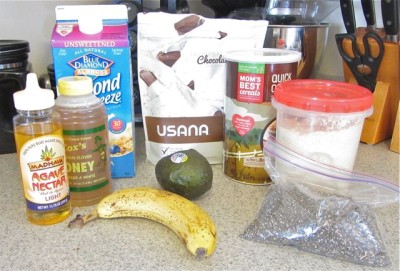 Avocado-Banana No-Bake Cookie ingredients