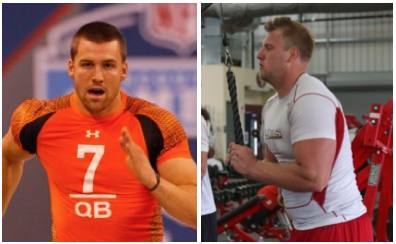 USANA Athletes Chandler Harnish (left) and Luke Marquardt hard at work.