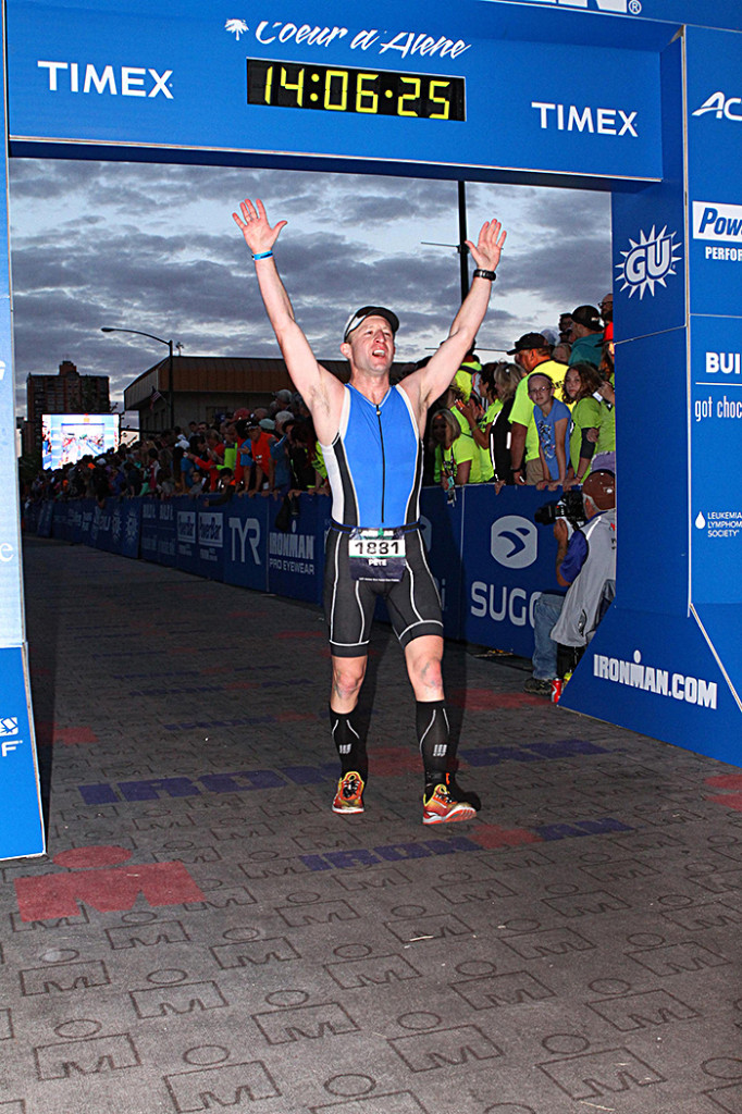 Pete Iccabazzi completes the Ironman Coeur d’Alene in June 2014.