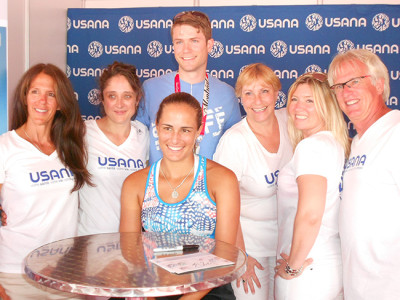 Monica Puig USANA Booth