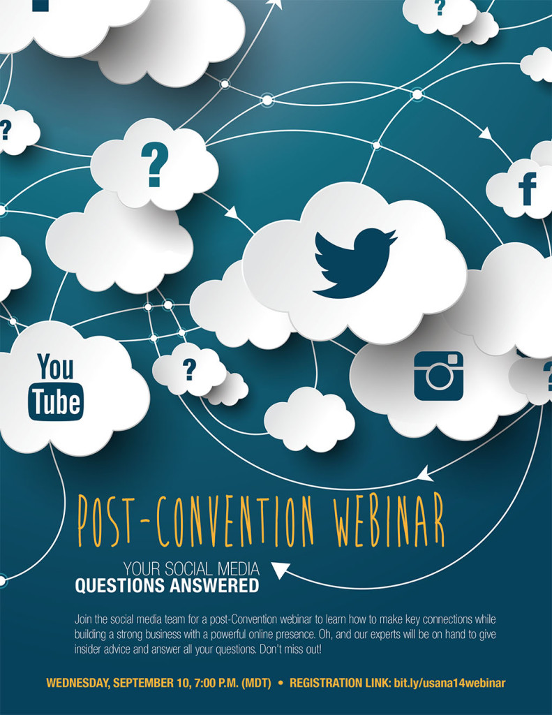 Post-Convention Social Media Webinar Flyer #USANA14