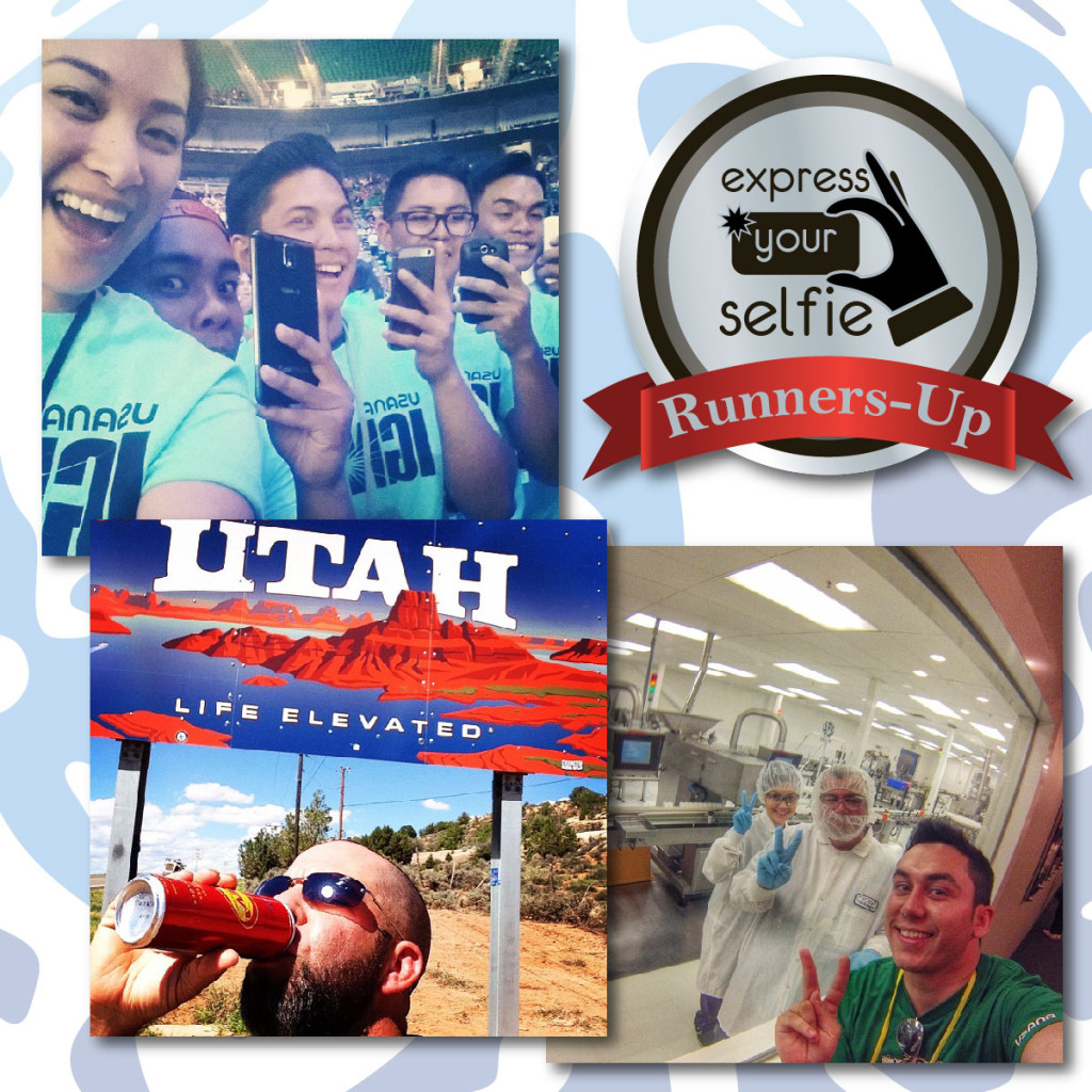 Congratulations to the Express Your Selfie runners-up. Clockwise from top: Charlene, Michel Iniestra, and Eric Soileau.