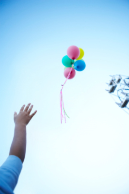 letting go of balloons