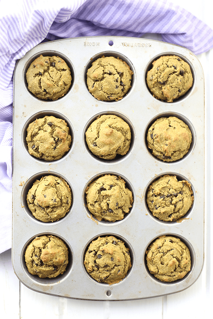 Healthy Chocolate Chip Avocado Muffins