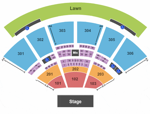 usana amphitheater seating