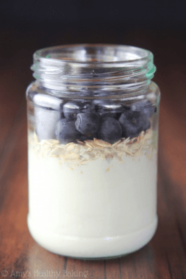 Oatmeal Recipes: Blueberry Pie Protein Overnight Oats 