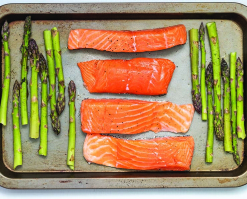 Salmon Asparagus Healthy Gut