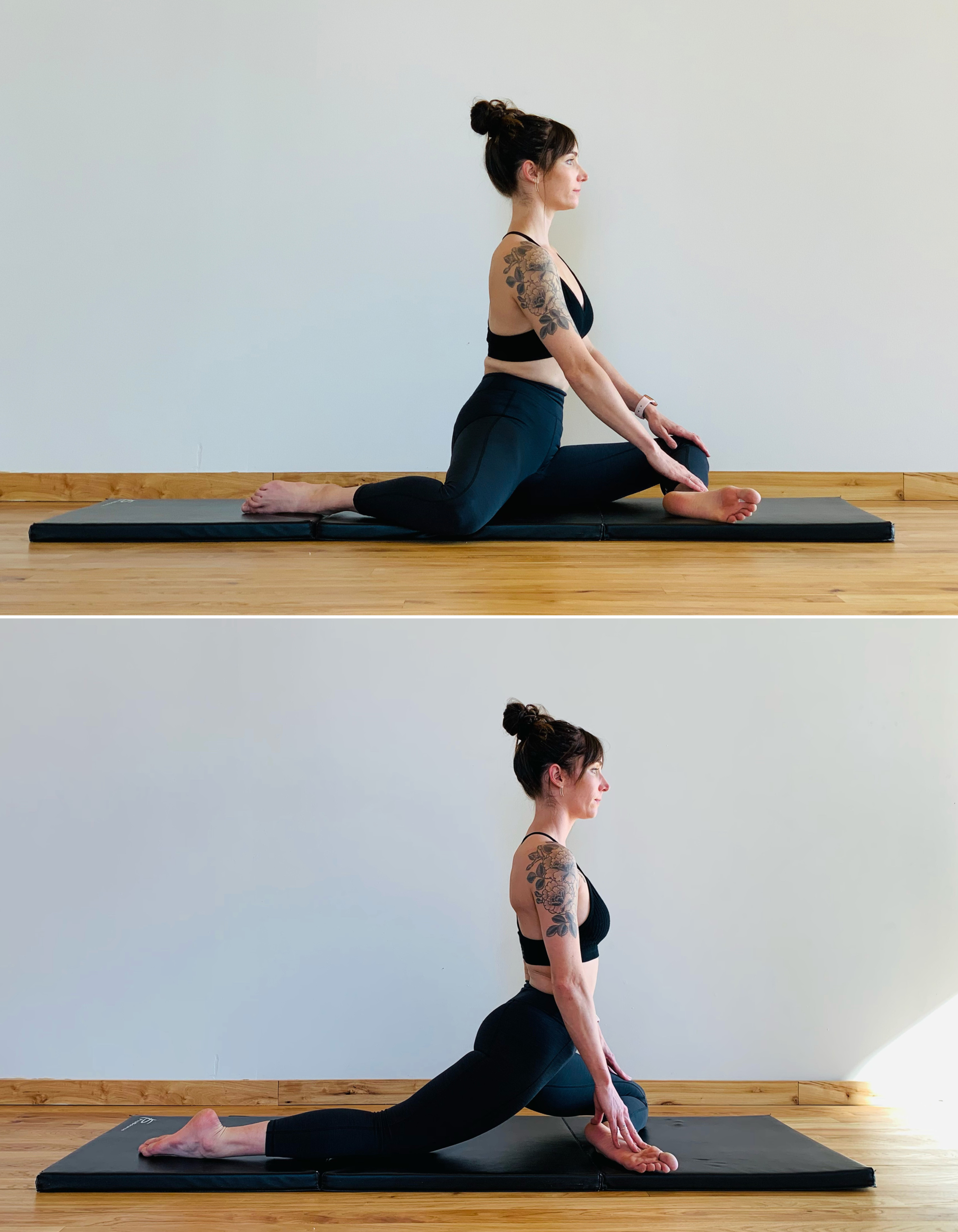 Woman in Pigeon Pose