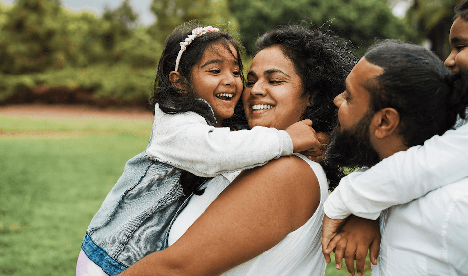 A photo of a happy and healthy Indian family USANA India is launching later this year