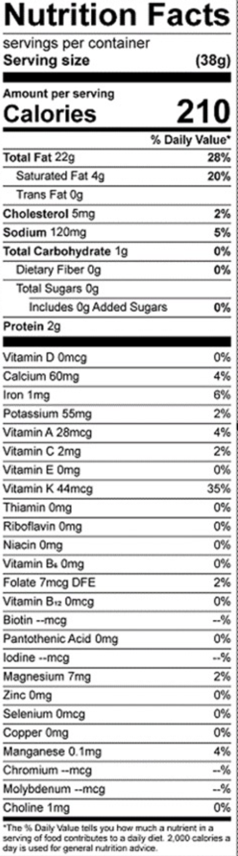 Basil Pesto Nutrition Facts USANA Kitchen